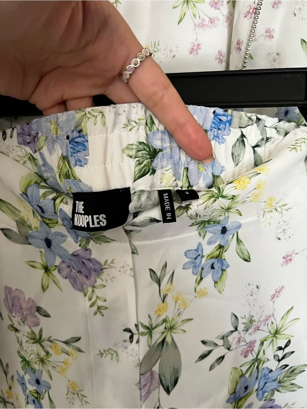 The Kooples White Floral Zip-Front Track Jacket & Joggers